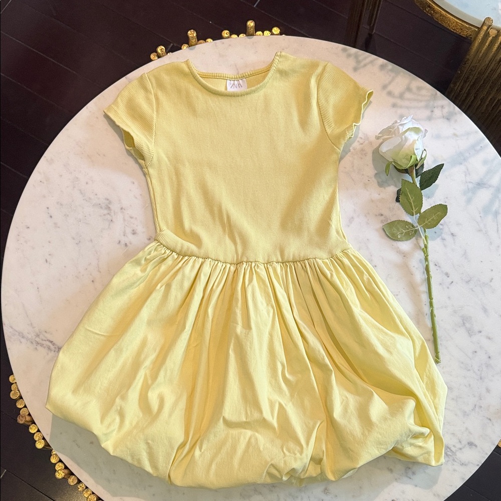 Zara Sunny Yellow Cap Sleeve Dress